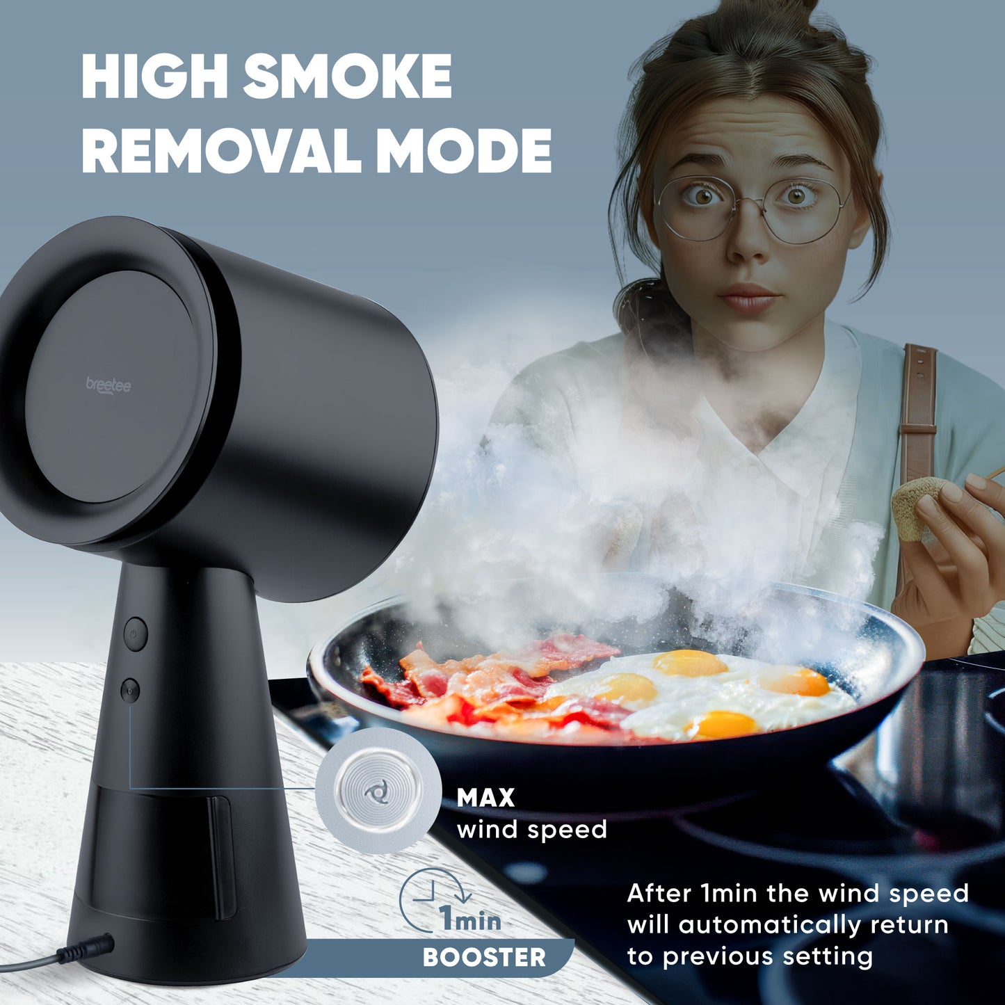 BREETEE Portable Range Hood (black)