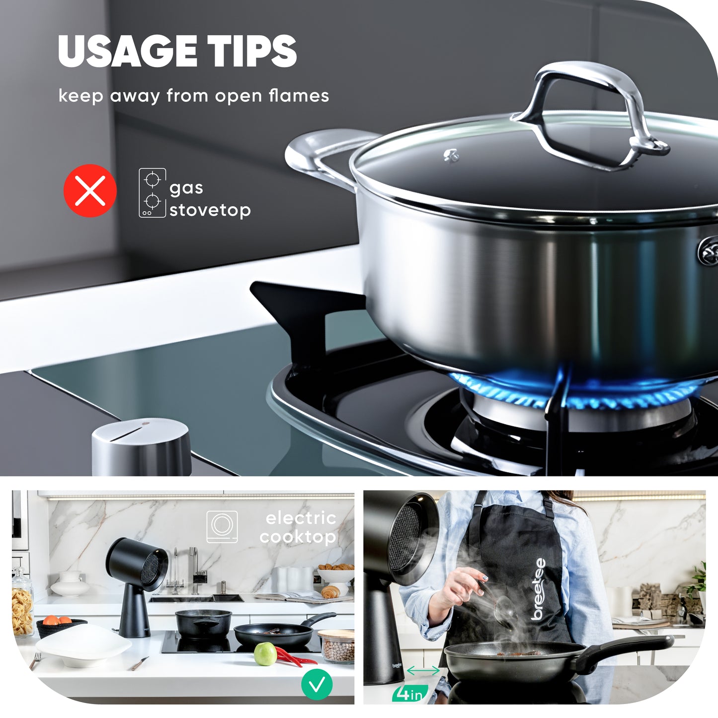 BREETEE Portable Range Hood (black)