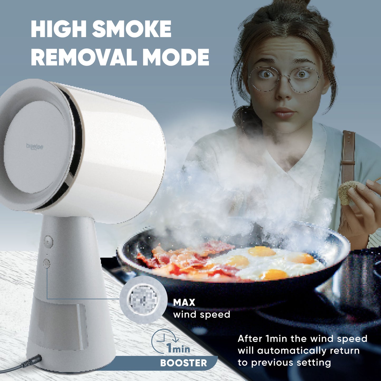 BREETEE Portable Range Hood (off-white)