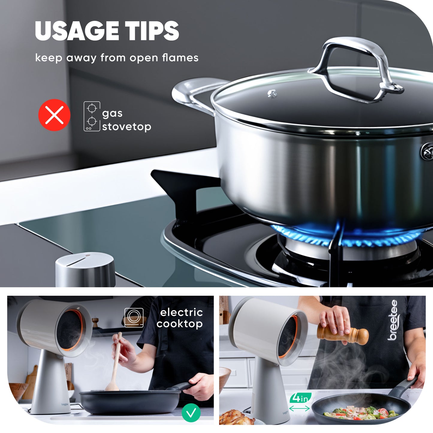 BREETEE Portable Range Hood (off-white)