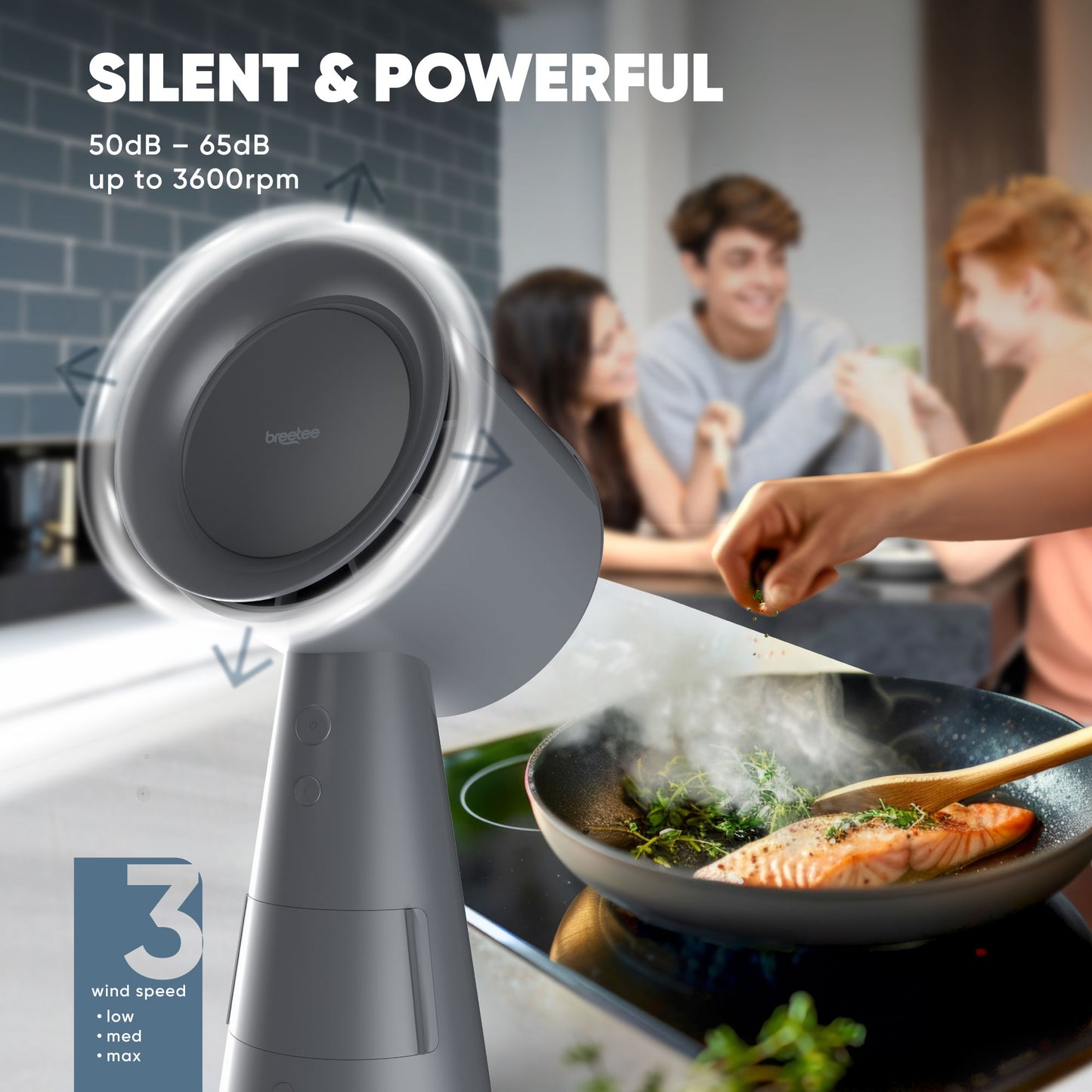 BREETEE Portable Range Hood (silver)