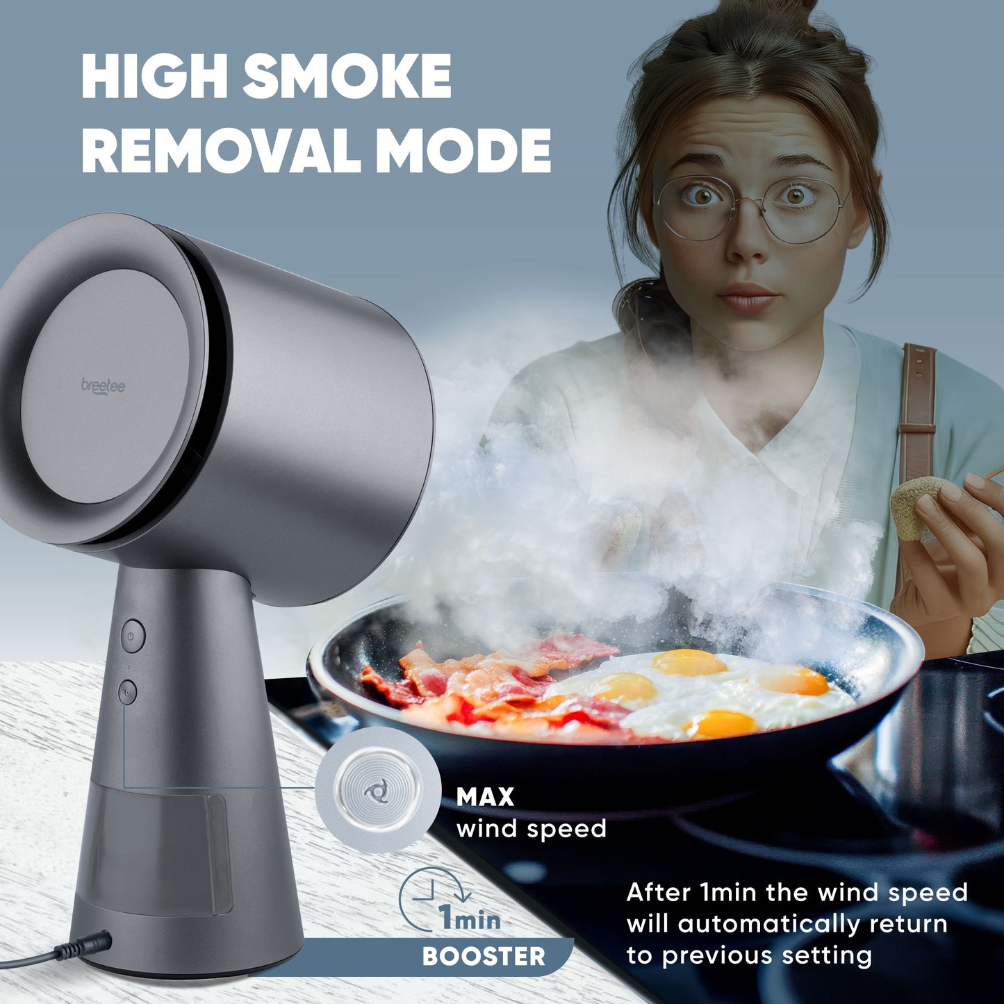 BREETEE Portable Range Hood (silver)