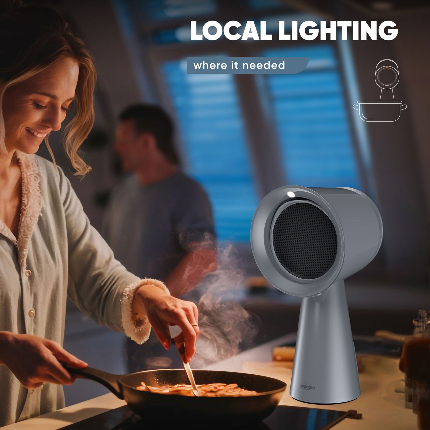 BREETEE Portable Range Hood (silver)