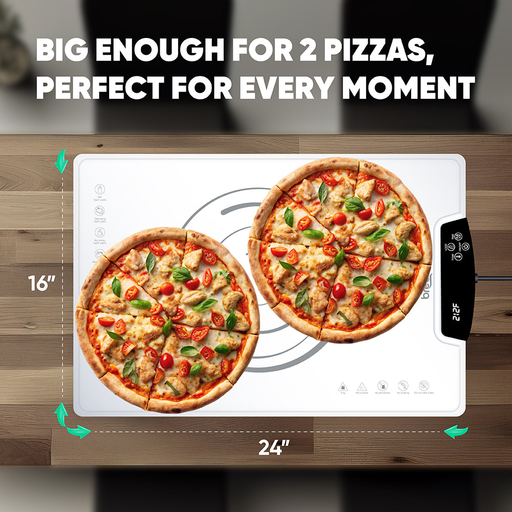 BREETEE WarmPad Pro - Electric Food Warming Mat  Keep Every Meal Warm  Silicone Heating Mat with 9 Temperature Settings from 104°F to 248°F - Roll Up Warming Mat for Dinner, Party, Events