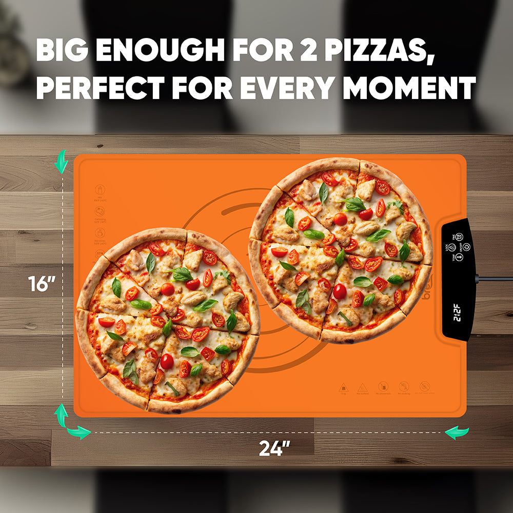 BREETEE WarmPad Pro - Electric Food Warming Mat  Keep Every Meal Warm  Silicone Heating Mat with 9 Temperature Settings from 104°F to 248°F - Roll Up Warming Mat for Dinner, Party, Events